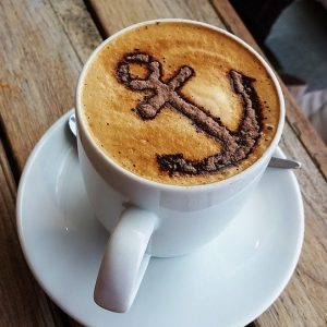 Anker setzen - Cappuccino mit Anker