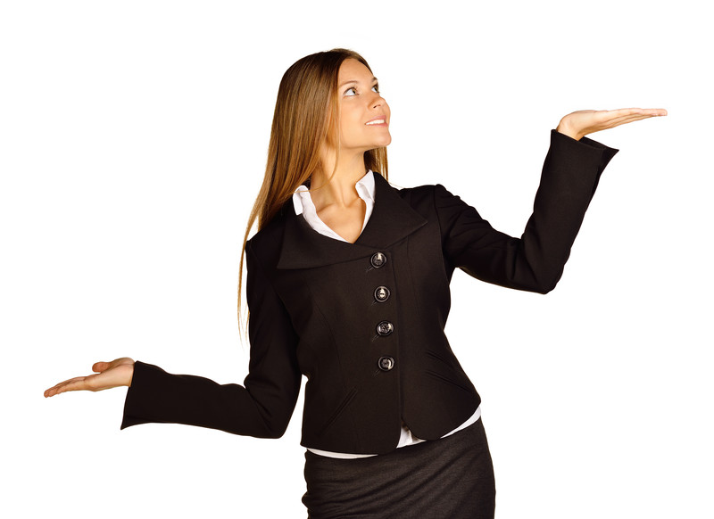 Wahlmöglichkeiten - Frau mit geöffneten Händen